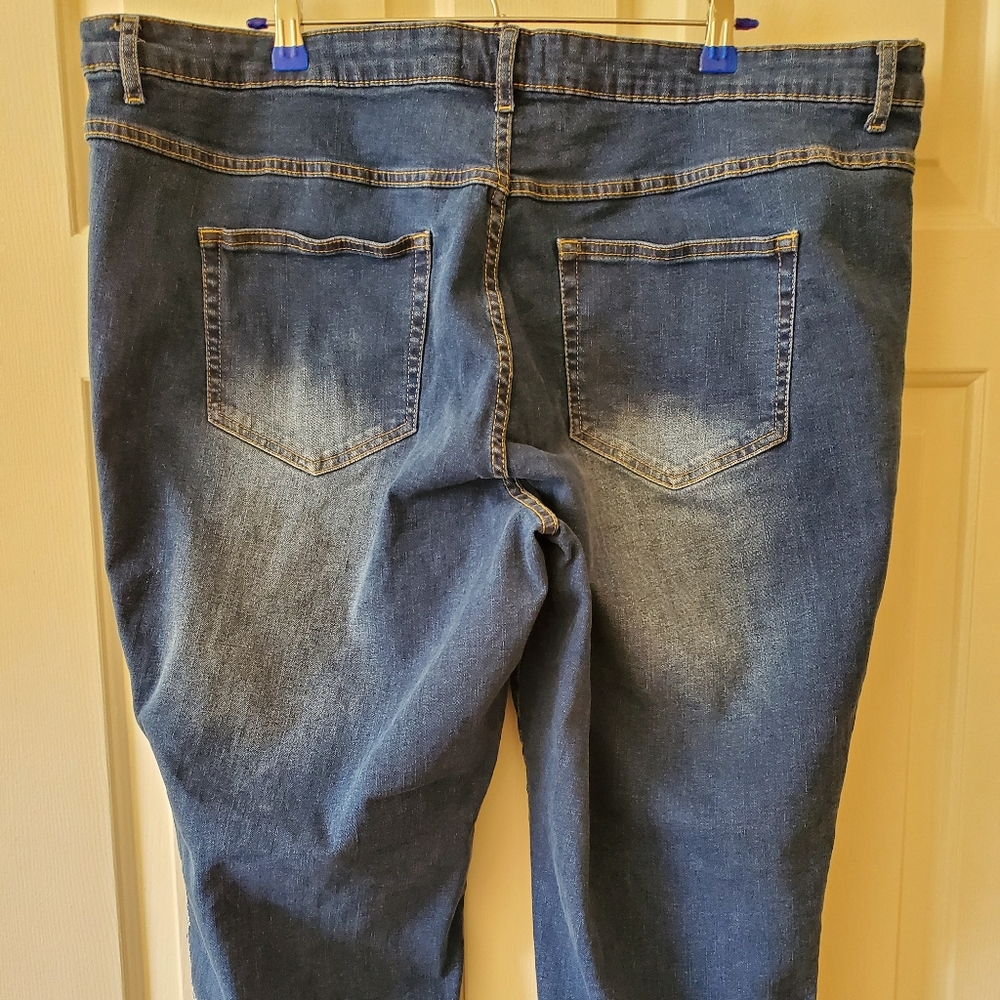 Woman Within Embroidered Straight Leg Jeans - Picture 8 of 12